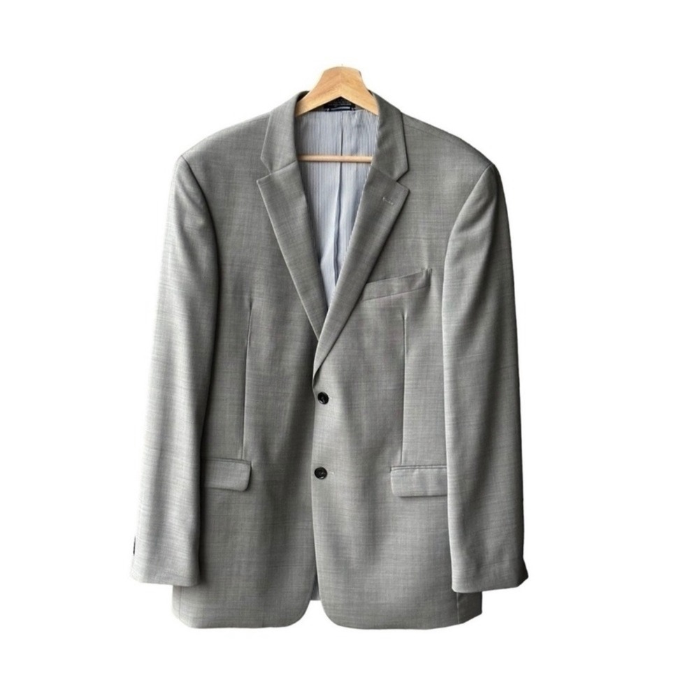 Tommy Hilfiger Sport Coat Blazer Jacket Light Worsted Wool Two Button 42 Long